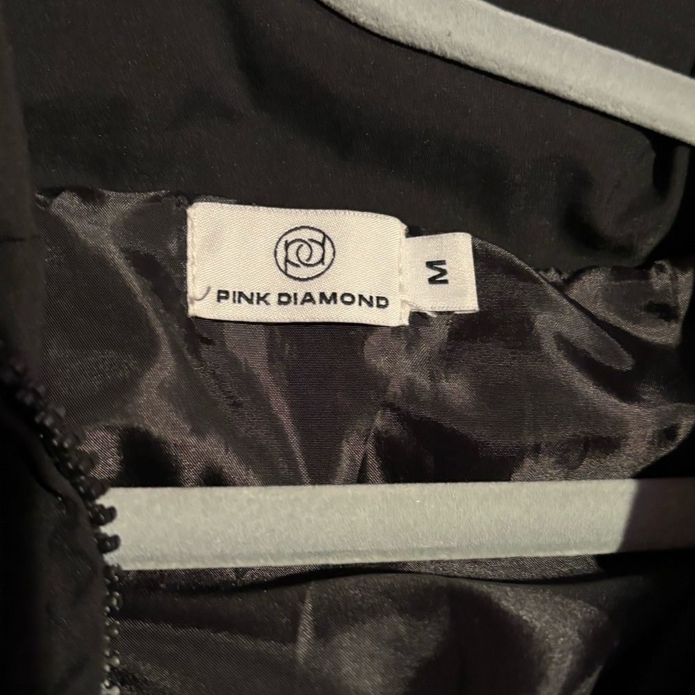 Pink Diamond Cropped Puffer Jacket - Picture 3 of 4